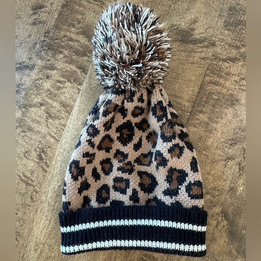 Cheetah print beanie